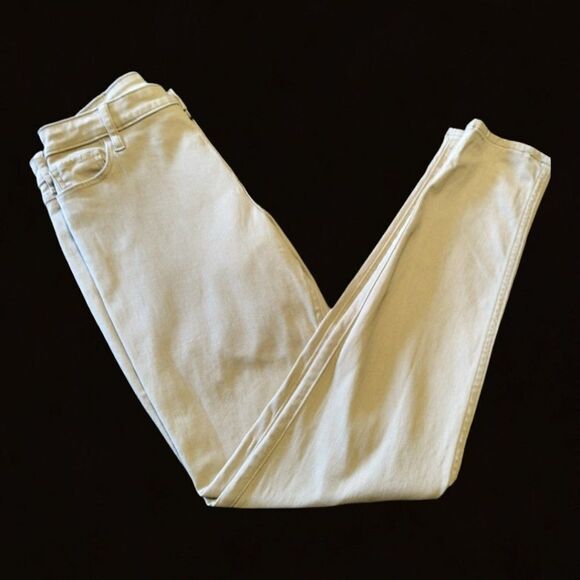 Hollister Med Rise Super Skinny Jeans Cream Stretch Denim Size 5‎ (27) Short - Picture 3 of 7